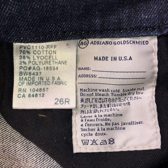 Adriano Goldschmied Womens 26R the Stilt Cigarette Leg Dark Wash Jeans - Picture 6 of 8